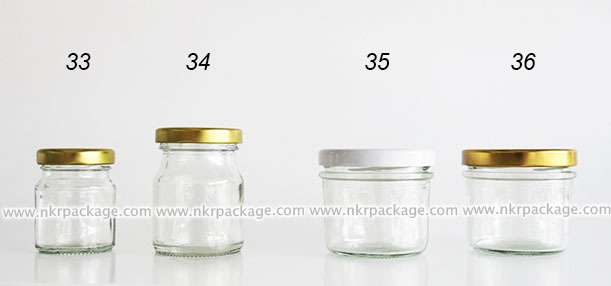 ขวดแบรนด์ ขวดใส่น้ำผลไม้ แบบ 33-36 ขวดแบรนด์/ขวดแยม/ขวดน้ำผึ้ง แบบ 33-36