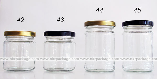 ขวดแยม/ขวดใส่น้ำผึ้ง/ขวดใส่น้ำพริก หมายเลข 42-45