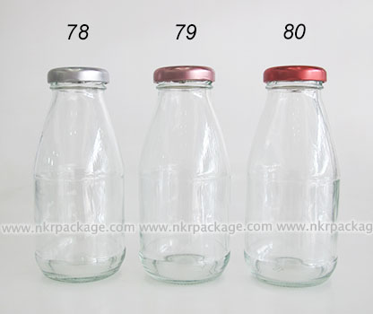 ขวดแก้วใส่นม ขวดแก้วน้ำผลไม้ หมายเลข 78-80